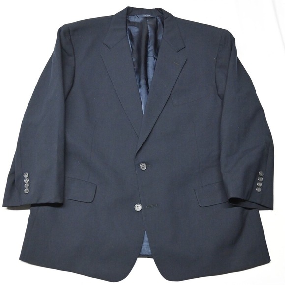 Vtg Brooks Brothers 46R Navy Blue Brooksease 100% Wool Blazer Jacket Sport Coat‎